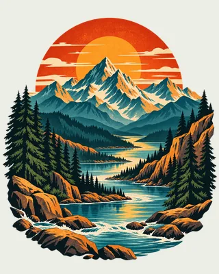 Mountain Escape — approved TSHIRTUK artwork